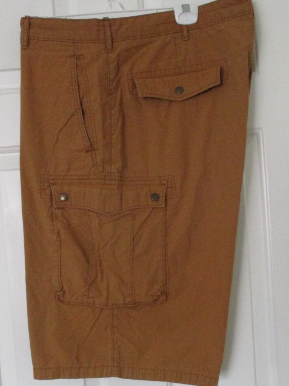 Levi Strauss Mens Flat Front Tobacco Brown Cotton/Poly Cargo Short - Size 40W